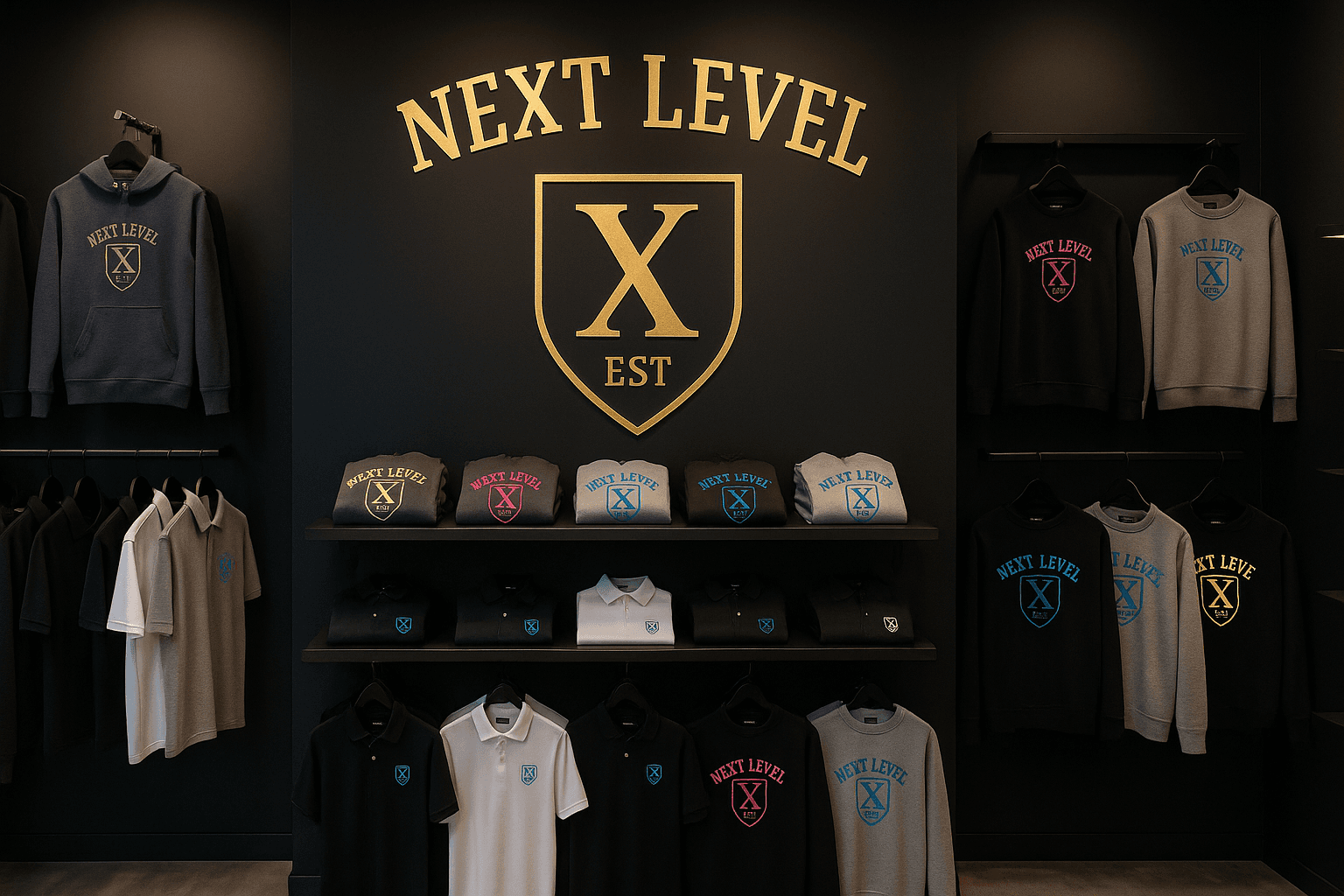 Next X Level premium apparel collection showcase